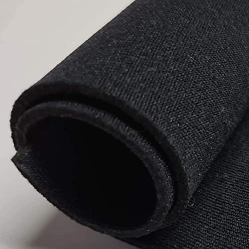Kadusi Neoprenstoff, 2 mm dick, Schwarz, Einfarbig, Neopren/Nylon, 130 cm breit, verkauft bis 50 cm lang (50 in 50 cm Länge)