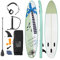 RELAX4LIFE 320/335 x 76 x 15cm SUP Board Set, Aufblasbares Stand Up Paddling Board, Paddelboard mit Sicherheitsleine & Paddel & Pumpe & Rucksack & Reparaturset & 3 Finnen, für Anfänger& Profis, Grün