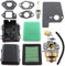 MCHNIC Carburador con filtro de aire, tapa de filtro de aire, kit para cortacésped GC135, GCV135, GC160, GCV160, GCV190, sustituye a cortacésped 17231-ZM0-040, HRB216, HRR216, HRS216, HRT216.