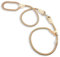 MONKIMAU Hundeleine mit Zugstopp Halsband Set für große Hunde - Leine Nylon 1,4cm x 150cm (beige)