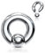 Federkugelring SILVER 3,0-10,0 mm aus silbernem Chirurgenstahl GRÖßENWAHL BCR Piercingring Intimpiercing (Dicke: 6,0 mm | Innendurchmesser: 19 mm)