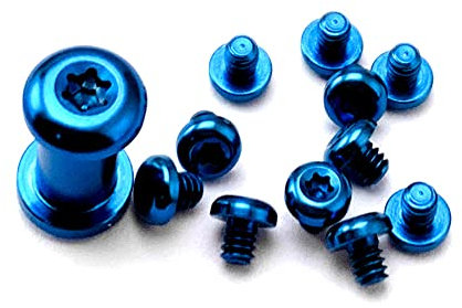 Titan-Schrauben Pivot Dress Kit passend für Benchmade Bugout 535 Zubehör-Aufsätze, 11 Stück T6 Schaftschrauben (blau)