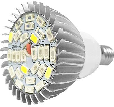 28W LED-Pflanzenlicht, Pflanzenlicht für Zimmerpflanzen mit vollem Spektrum für Samenstart, Zimmerpflanze, Blume, Blüte, Gemüse, Gewächshaus, Garten, Anbauregal(GU10)