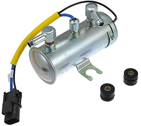 X AUTOHAUX 1 Set 12V Universal Auto Electric Fuel Pump Replacement Silver Tone