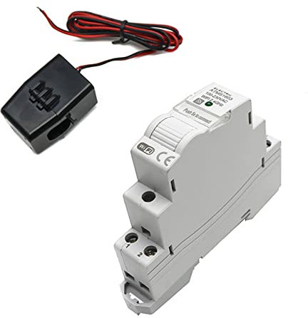 Tuya Smart 1 Phasen Stromzähler AC110V 240V LCD Digitale Energiezähler KWh Zähler Einphasig Energiemessgerät Wlan Stromzähler Stromverbrauch Messgerät WLAN Fernbedienung DIN-Schiene Wechselstromzähler