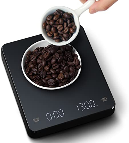 Handgebrühte Kaffeewaage, USB-Aufladungswaage, Tragbare Kaffeewaage, Intelligente Umwandlungswaage mit Timing Unit, Küchenwaagen, Lebensmittelwaage