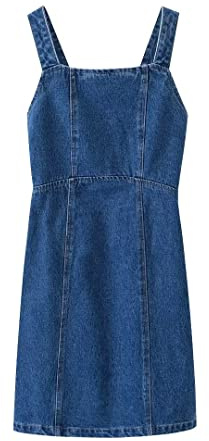 Fulbant Minigonna in denim con cerniera posteriore estiva 2023 da donna in denim con lacci, Blu, M