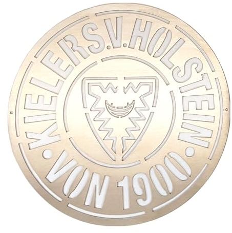 Holstein Kiel Wandschild Edelstahl 50 cm