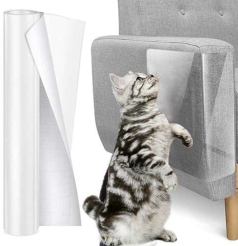 5m x 20cm kratzschutz Sofa Katze transparent,Kratzfolie Katzen Selbstklebend,Kratzschutz Sofa Katze, wandschutzfolie selbstklebend für Möbel Couch Sofa Wand Tür Schutz.
