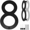 Numero Casa Grande Nero, 20cm, Cartello Numero Casa Galleggiante, Numero di Strada/Porta in Plastica ABS in Effetto 3D per Porte Ufficio, Caselle Postali, Garage - Numero (Numero 8)