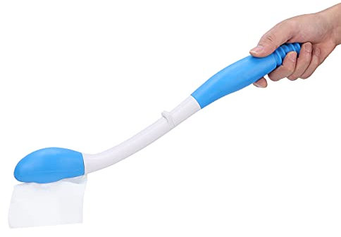 Folding Bottom Wiper, Self-Assist Toilette Hilfen f¨¹r Wischen Badezimmer Mobilit?t Hilfen f¨¹r Behinderte und ?ltere Menschen Wand langen Griff Wischer Reichweite, abwischh f¨¹r po