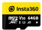 Insta360 64GB UHS-III V30 MicroSD Memory Card for One X/One X2 / X3 / X4, X5, One R/One RS, Ace Pro and Sphere Action Cameras