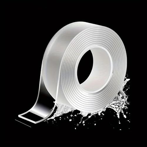 3M Ruban adhésif Nano Tape, Extra fort, Robuste, Smart Nano Tape, Ruban Adhésif Réutilisable, Transparent Double-Face, Ruban Adhésif, Lavable et Résistant pour Les Articles à Coller, 2mm/2cm/ 3m