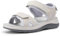 FitVille Sandales Femmes à Largeur Extra Sandales d'été Confortables et Légères, Idéales pour Pieds Larges Gris 41 EU Large