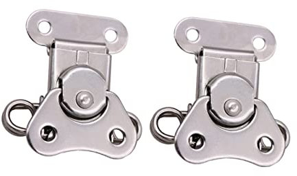 BESTonZON 2 Pièces Serrure Loquet Clip Serrure En Bois Loquet De Coffre Quincaillerie D'Armoire Loquet Serrure Loquets En Métal Pour Boîtes Loquet Montage Serrure Loquet De Boîtier