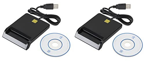 Fegtrty 2X Universale Smart Card Reader per carta di credito ID DNIE ATM IC SIM Card Reader per telefoni Android e tablet