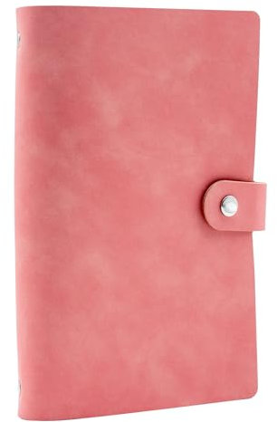 Amimy Libro para Tarjetas de Visita, de Piel sintética, Organizador de Tarjetas de identificación, para Hombres y Mujeres, Capacidad para hasta 150 Tarjetas (Rosa)