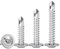 Qrity Vis Autotaraudeuses, 100 Pièces Vis à Tôle Autoperceuses, Vis en Acier Inoxydable, Fixation Tôle Bardage Métallique Chéneaux, M4.2 x 10 MM