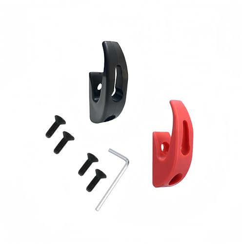 YQQXCY 2 ganci per scooter elettrici, ganci anteriori, ganci per Xiaomi e scooter, compatibili con Xiaomi 1S M365 Pro Pro2 Lite scooter elettrico (nero e rosso)