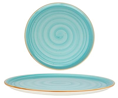 Bonna Plato de pizza - Aqua - Porcelana - 32 cm - juego de 2