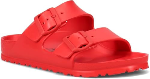 Birkenstock Unisex Arizona Essentials Slide-On Sandal, Active Red, 12-12.5 Women/10-10.5 Men, 43EU