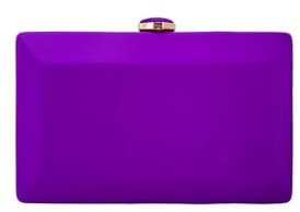 MODELISA - Bolso Clutch Cartera De Mano Cadena De Hombro Fiesta Boda Evento Mujer (Violeta)