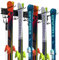 SEHERTIWY Wall Mounted Ski Rack, Skis Holder Holds 6 Pairs of Skis, Ski Storage for Home and Garage Storage, Heavy Duty, Holds Up to 300lbs (Black)
