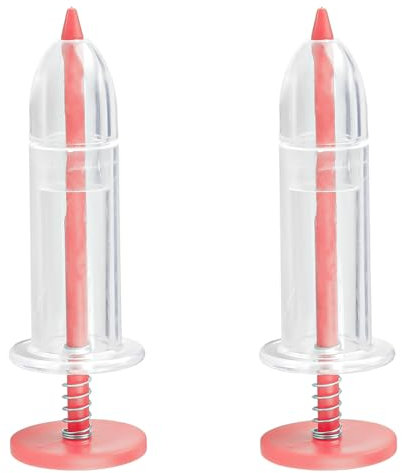 Bojueshaw 2pcs Mini Sowing Seed,Red Mini Seed Planter,Grass Seed Spreader,Reusable Seeds Dispenser,Seed Planter Tool for Garden