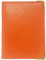Charmoni - Porte Carte Etui Passe Navigo Carnet Ticket Bus Métro - Compact et Pratique - en Cuir (Orange)