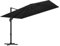 STEELSØN Sonnenschirm Lyrion 300cm, Ampelschirm mit Abdeckung, Gartenschirm wetterfest mit UV-Schutz, Aluminium, quadratisch, schwarz