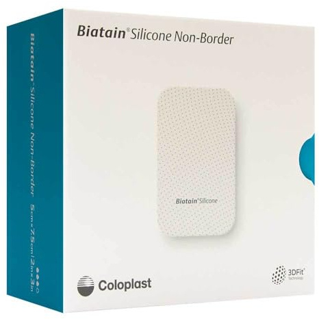 BIATAIN Silicone Non-Border Schaumverb.5x7,5 cm 10 St