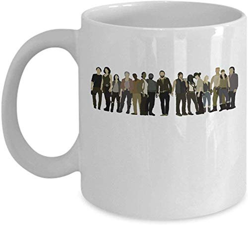ELETINA Tasse à café pour meilleurs cadeaux The Walking Dead Tasse à café moulée (blanc) AMC The Walking Dead Accessoires Cadeau Marchandise Chemise Autocollant Art Decor Poster