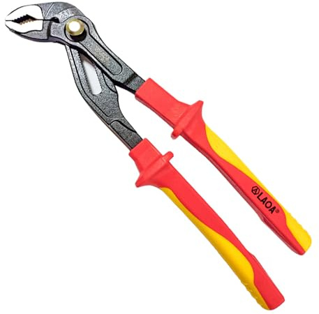 LAOA Insulated Water Pump Pliers 10 Groov Joint Pliers,Quick Adjust Jaws, 1000V Chrome Vanadium Steel for Plumbing & DIY