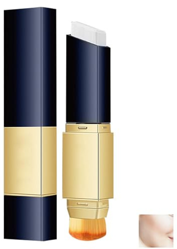 2-in-1 weißer Foundation-Stick, wasserdichte Concealer-Sticks mit Pinseln, aufhellend, schweißfest und wasserfest