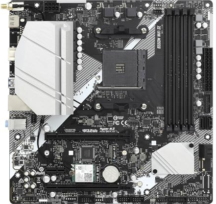 Carte mère Fit for ASROCK B550M WiFi SE, Socket AMD PRO565 AM4, Compatible avec la mémoire DDR4 jusqu'à 128 Go en M.2 et Les processeurs Ryzen 55600, 3400, 3900, 5700 et 3700, Format Micro ATX.