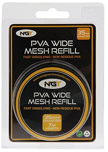 NGT Unisex fpva W PVA Wide MESH Refill-7 m X 35 mm, Transparent, 7 m
