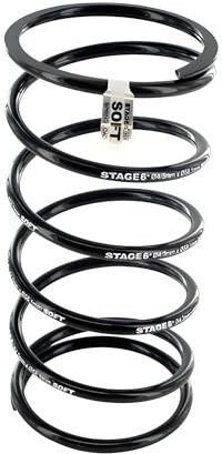 Gegendruckfeder Stage6 Piaggio / GY6 4-Takt weich | Maße 4,3 x 58,1 mm, schwarz beschichtet kompatibel mit Gilera Runner 50 Bj. 1999 - 2000, Aprilia SR 50 R LC ab Bj. 2005