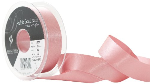 Berisfords Doppelseitiges Polyester-Satinband, 25 mm, Altrosa