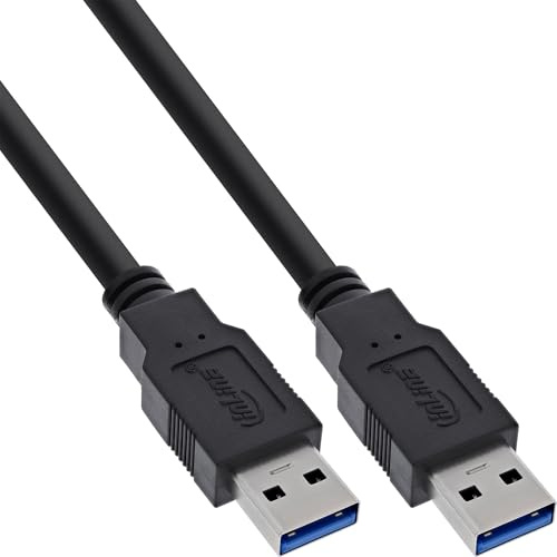 InLine® USB 3.2 Gen.1 Kabel, A an A, schwarz, 3m