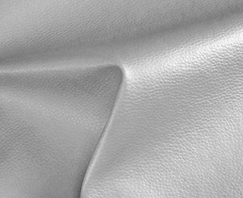 HAPPERS Polipiel para Tapizar 0,50 metros con Ancho 140cm. Venta de Polipiel por metros Solar Color Plata