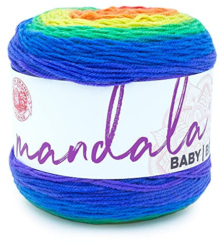 Lion Brand Yarn 526-201 Mandala Baby Garn, Rainbow Falls, One Skein