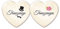 stylebutton Trauzeugen-Anstecker in Herzform: 2 romantische Buttons für Trauzeugin und Trauzeuge, Creme, 58 x 53 mm, als Hochzeit-Accessoire