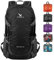 POKARLA 40L Foldable Rucksack Travel Hiking Daypack Durable Lightweight Walking Camping Folding Sports Outdoor Backpack Water Resistant Ultra Packable Carry On Bag Unisex Black