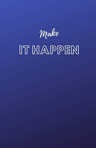 Make It Happen Blue A5 Notebook 120 ruled pages