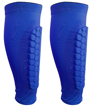 Wallfire Sport Schienbeinschoner für Männer und Frauen, ein Paar professionelle Wadenschutz-Kompressionsstrümpfe, Crashproof Schienbeinschoner für Fußball, Basketball, Radfahren, Klettern