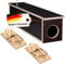 GARDIGO® Rattenfallen Box aus Holz - Made in Germany I Inkl. 2 Rattenfallen I Sicher Haustiere I Länge 50 cm I Multiplexplatte