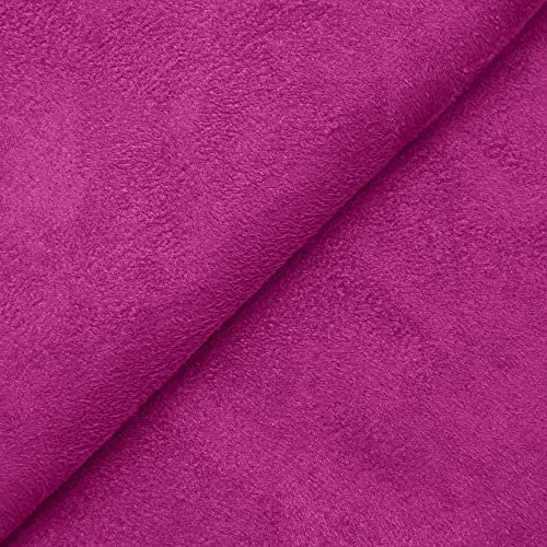 DESHOME Alessia - Tessuto al metro scamosciato in Microfibra Idrorepellente Stoffa per tappezzeria divani, cuscini, complementi d'arredo (Viola, 1 metro)