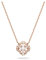 Swarovski Sparkling Dance Kette, Rosé Vergoldete Damenhalskette mit Weißen Swarovski Kristallen