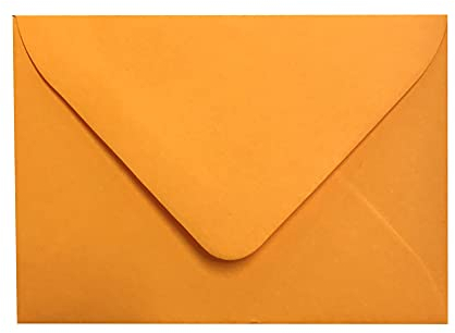 Paper24 Mini Umschläge 60x90 mm für Visitenkarten in der Farbe Leucht Orange 1000 Umschläge
