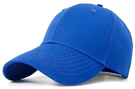 Bakicey Baseball Cap Unisex Outdoor Sonnenhut Damen Baseball Cap Baumwolle Baseball Mützen Erwachsenen Casual Hip Hop Baseboard Baseballkappe Verstellbar Herren Baseball Cap Kappe (Farbe Blau)